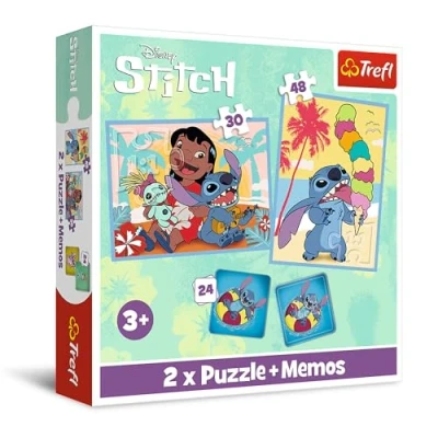 Abbildung von Lilo &amp; Stitch Puzzle 3 in 1 Memory Spielspaß für Kinder, Puzzleteile