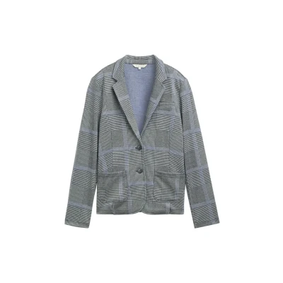 Abbildung von TOM Tailor Karierter Blazer, Damen, Größe: Small, Navy blue check