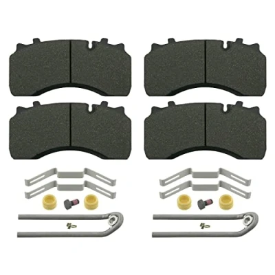 Abbildung von FEBI BILSTEIN 16610 Bremsbelagsatz Hinterachse, Vorderachse exkl. Verschleißwarnkontakt mit Befestigungsmaterial RENAULT TRUCKS: Midlum
