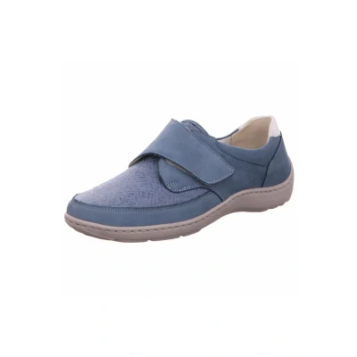 Abbildung von Waldläufer Slipper, Damen, Größe: 41.5, Blau Leder