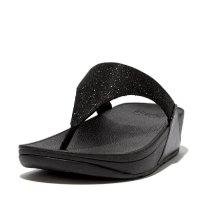 Abbildung von Fitflop LULU SHIMMERLUX TOE POST SANDALS Zehentrenner, Keilabsatz, Sommerschuh, Schlappen in schimmernder Optik