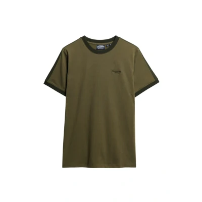 Abbildung von Superdry Essential LOGO Retro Tshirt print, Herren, Größe: Medium, olive night green surplus goods