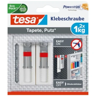Abbildung von tesa Klebepad Klebeschraube Traglast 1 kg, 2 Stück
