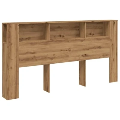 Abbildung von vidaXL Kopfteil Bett mit Ablagen Artisan Eiche 200x18,5x102,5 cm, (1 St)
