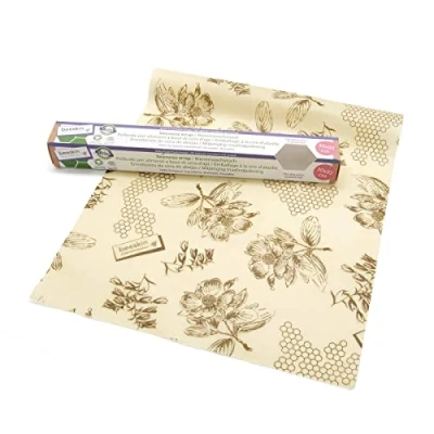 Abbildung von Beeskin Bienenwachstuch Auf Rolle 30x95 Blumen