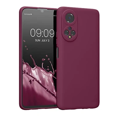 Abbildung von kwmobile Handyhülle kompatibel mit Honor X7 Hülle Handy Case aus weichem Silikon in Bordeaux Violett