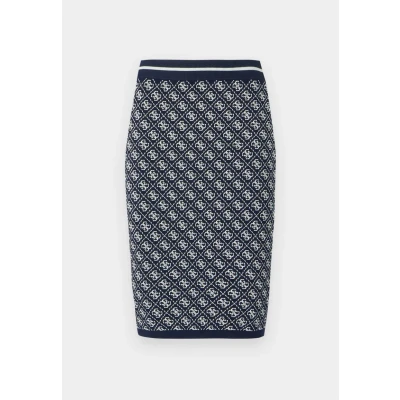 Abbildung von Guess LISE Skirt Bleistiftrock, Damen, Größe: XS, Smart blue/cream
