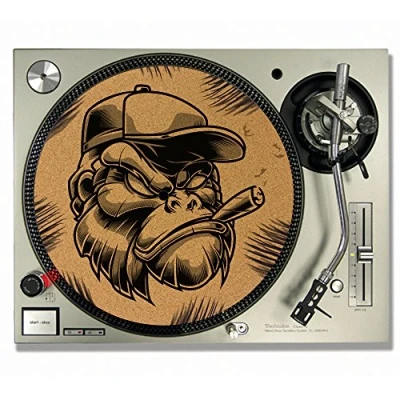 Abbildung von Smoking Gorilla DJ Slipmats / Turntable aus Kork, Vinyl