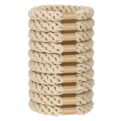Abbildung von JessLab Haargummiset, 10 Stück Weiche Elastische Haargummis für Frauen Kein Schaden Pferdeschwanz Halter Stretchige Haarbänder Stirnband Zubehör Mädchen Damen, Beige