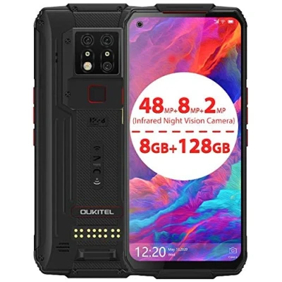 Abbildung von OUKITEL WP7 Flaggschiff Outdoor Handy ohne Vertrag, 48MP Dreifachkamera+8MP IR Nachtsichtkamera, 16MP Frontkamera, Helio P90 8GB + 128GB, 8000mAh Akku, NFC, 6,53 FHD Robust Smartphone Schwarz
