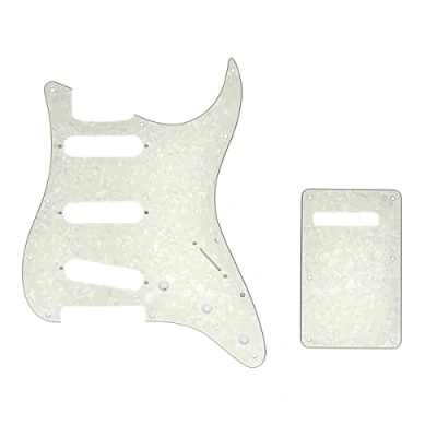 Abbildung von Kaish Strat SSS Pickguard und ST Backplate Tremolo, dunkle Perlfarben