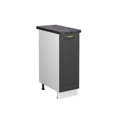 Abbildung von Vicco Apothekerschrank Fame Line, Anthrazit Gold/Weiß, 30 cm, AP