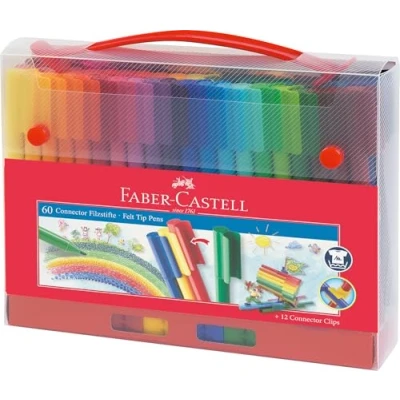 Abbildung von Faber Castell Filzstift Connector, (72 tlg), zum Malen, Bauen und Spielen