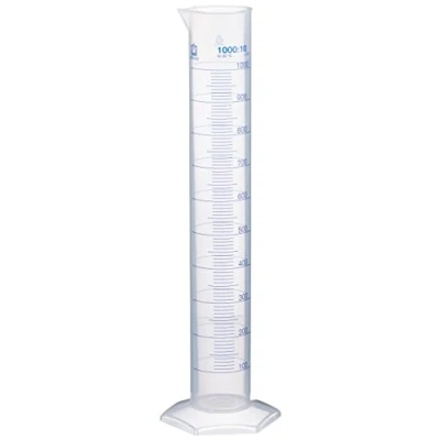 Abbildung von Brand Polypropylen Messzylinder, Hohe Form, Sechskantfuß, Transparent, 440mm Höhe, 1000mL Kapazität