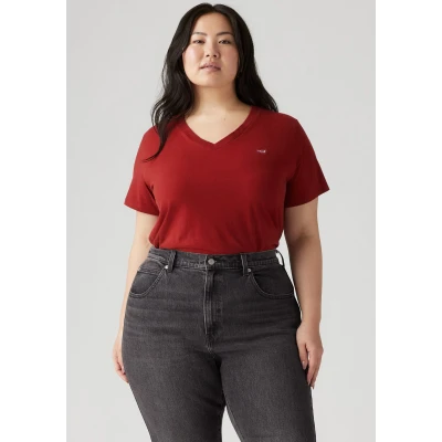 Abbildung von Levi&#039;s Plus Perfect V NECK TEE Tshirt basic, Damen, Größe: 54/56, Sundried tomato