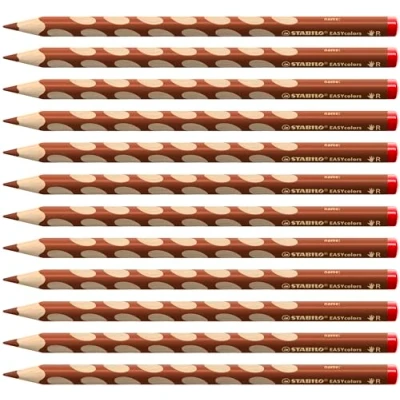 Abbildung von Ergonomischer Buntstift für Rechtshänder STABILO EASYcolors 12er Pack hellbraun