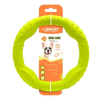 Abbildung von LaRoo Hund Frisbee Hundefitness Ring,Unzerstörbare Float Hunde Disc Flugscheibe Spielzeug,Sommer Pet Training für Mittel Große und kleine