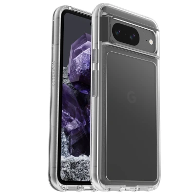 Abbildung von OtterBox Symmetry Clear Hülle für Google Pixel 8, sturzsicher, schützende Hülle, 3x getestet nach Militärstandard, Transparent