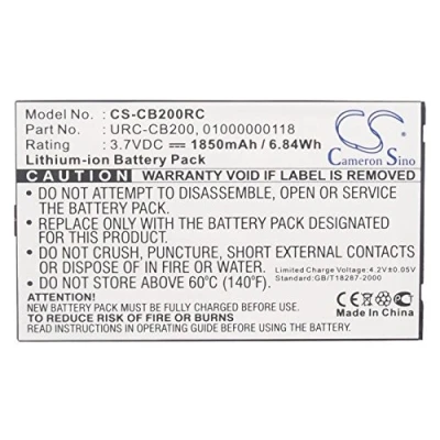 Abbildung von Cameron Sino Akku für Sonos CB200, CB200WR1, Controller 200, CR200, CR200 PN:Sonos 01000000118, URC CB200 1850mAh / 6.85Wh