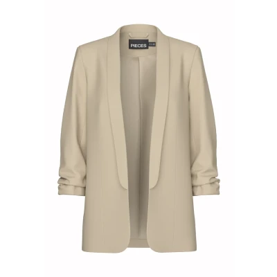 Abbildung von Pieces Pcbosella 3/4 Blazer, Damen, Größe: Small, White pepper