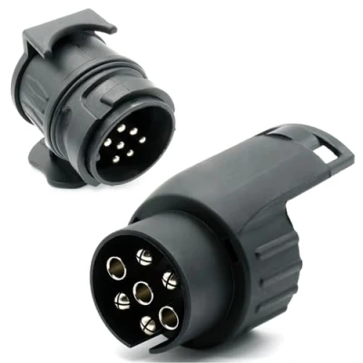 Abbildung von Kurzadapter Set 13 pol auf 7 + PKW Anhänger Adapter 12V AHK KFZ