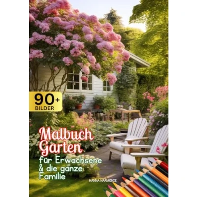 Abbildung von Malbuch Erwachsene Garten: Entdecken Sie 90+ einzigartige Gartenmotive: Anti Stress Ausmalbuch für Ruhe &amp; Erholung: Perfekt als Geschenk