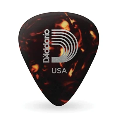 Abbildung von D&#039;Addario 1CSH2 25 Planet Waves muschelfarbene Zelluloid Gitarren Picks, 25er Packung, Light