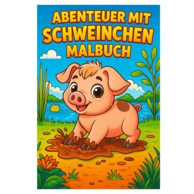 Abbildung von Abenteuer mit Schweinchen: Ein lustiges Malbuch für Kinder