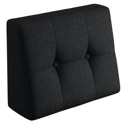 Abbildung von sunnypillow Rückenkissen Palettenkissen gesteppt Seitenkissen 60x40x20/10cm, Schwarz