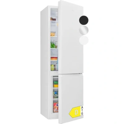 Abbildung von Bomann® Kühlgefrierkombination, 269 L Nutzinhalt Kühlen: 198 Gefrieren: 71 L, Energiesparend, leise 39 dB, LED, wechselbarer Türanschlag, Höhe:180 x Breite: 55 Tiefe: 55.8 cm KG 184.1 weiß