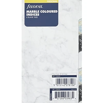 Abbildung von Filofax Marble Personal 132676 Blanko Tabs