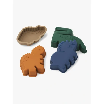 Abbildung von LIEWOOD Gill Dino Sandförmchen 4er Pack, Dinosaurs/Mist