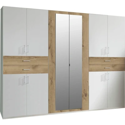 Abbildung von Wimex Drehtürenschrank &quot;Taiga Kleiderschrank mit Spiegel&quot;, Schubladen auf bequemer Höhe, TOPSELLER