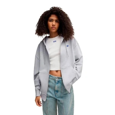 Abbildung von HUGO Blue Sweatjacke &quot;Doa B 2&quot;, mit Kapuze, Logo Badge