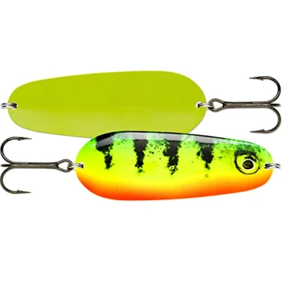 Abbildung von Rapala Angelköder Nauvo Angelzubehör Metallkörper Salzwasser &amp; Süßwasser Spinnköder Sinkend Lauftiefe: Variabel Größe: 9,5cm / 37g Hergestellt in Estland Fire Tiger