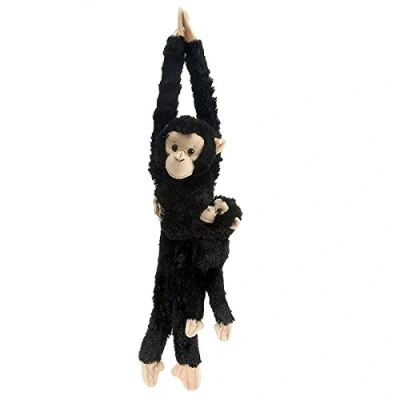 Abbildung von Wild Republic 14482 15265 Plüschtier Hanging Monkey Schimpanse, Mama mit Baby, 51 cm