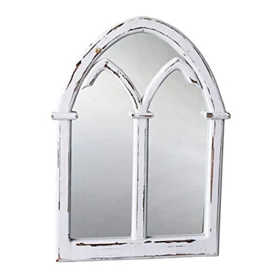 Abbildung von Gotisches Fenster Wandspiegel Shabby Chic Fensterspiegel 55x40 cm Gartenspiegel Weiss awc074 Palazzo Exklusiv