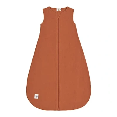 Abbildung von LÄSSIG Baby Sommerschlafsack ohne Ärmel Muslin Baumwolle GOTS zertifiziert unisex/Muslin Sleeping Bag rust, Größe 62/68 3 6 Monate