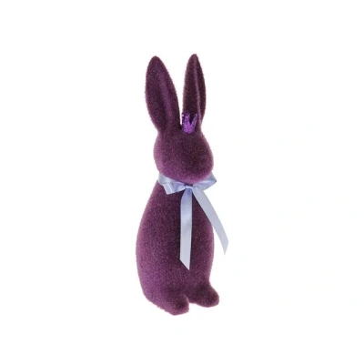 Abbildung von Werner Voß Hase mit Krone lila 10,5x9x29 cm
