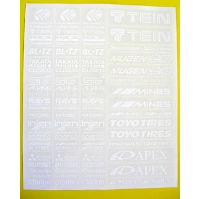 Abbildung von RC Drift weiß sticker aufkleber HPI Losi R Kyosho