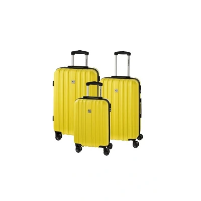 Abbildung von CHECK.IN Aurora Trolley Set 3 tlg. Zitronengelb Koffer mit 4 Rollen Kofferset