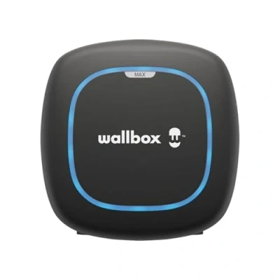 Abbildung von Wallbox Pulsar Max, Ladegerät für Elektrofahrzeuge (22 kW, Type 2, Wi Fi, Bluetooth, OCPP, Innen/Außen, 5m, einfache Installation), Schwarz