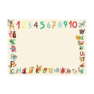 Abbildung von Friendly Fox ABC Schreibtischunterlage Papier, 1x DIN A2 Kinder Schreibtischunterlage, 25 Blatt Block zum Malen und Schreiben, Notizblock Schreibunterlage