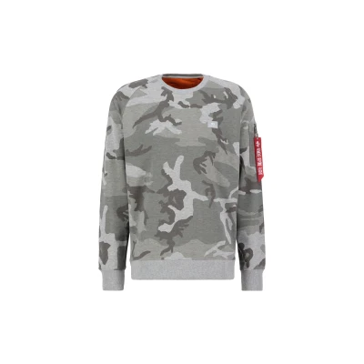Abbildung von Alpha Industries Herren X Fit Sweat Sweatshirt, Grey Camo, Standard