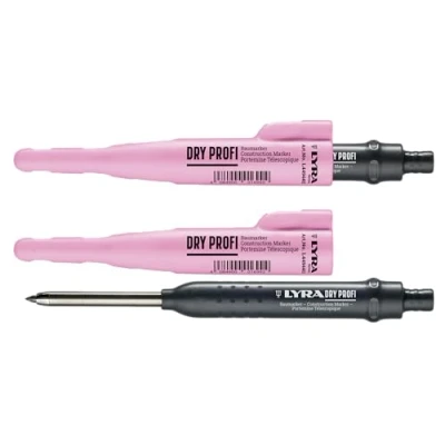 Abbildung von LYRA DRY PROFI BAUMARKER Colour Edition pink, inkl. Spitzer und Clip, Universal Graphit Mine in 2B, 2,8 mm für alle Oberflächen