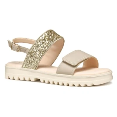 Abbildung von Geox Coralie Riemensandalette für Kinder, Größe: 33, Beige/platinum Schuhe
