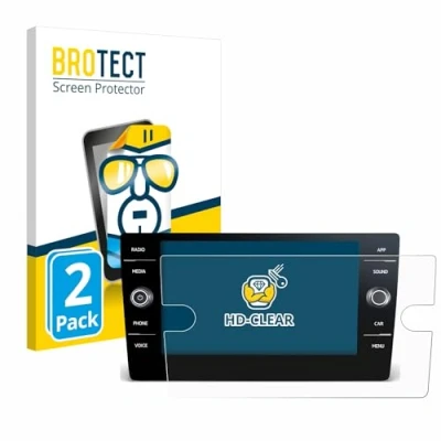 Abbildung von BROTECT (2 Stück Schutzfolie für Volkswagen T Roc 2017 2019 Discover Media 8&quot; Displayschutz Folie Ultra Klar