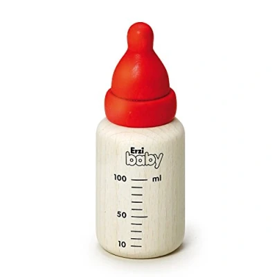 Abbildung von Erzi 17160 Babyflasche aus Holz, Kaufladenartikel für Kinder, Rollenspiele