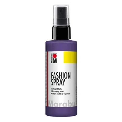 Abbildung von Marabu 17190050037 Fashion Spray pflaume 100 ml, Textilsprühfarbe, m. Pumpzerstäuber, für helle Textilien, weicher Griff, einfache Fixierung, waschbeständig bis 40C, tolle Effekte auf Stoff