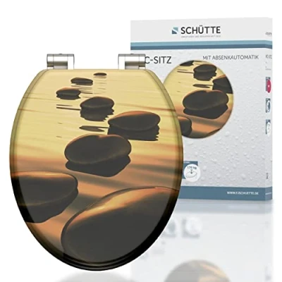 Abbildung von Schütte WC Sitz &quot;SEA STONE&quot;, mit Absenkautomatik und MDF Holzkern